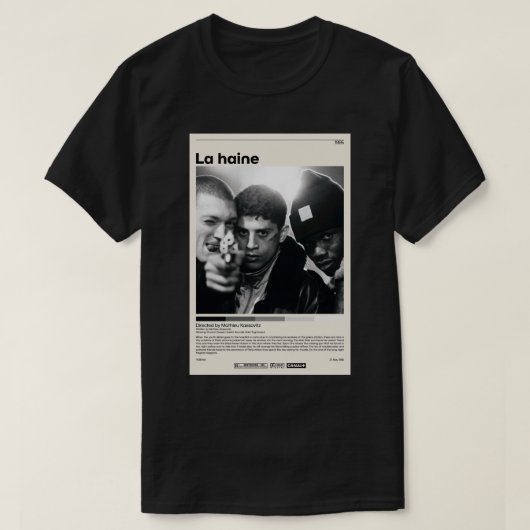 La haine Mathieu Kassovitz.png T-shirt (Design voorkant)