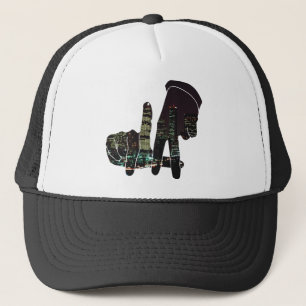 LA hands skyline Trucker Pet