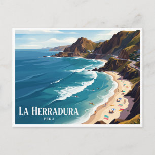 La Herradura-strand Lima Peru Briefkaart