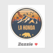 La Honda, Californië Sticker (Vel)