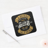 LA Hotrod California Drag Racing 1974 Vierkante Sticker (Envelop)