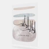 La ilaha illa Allah Arabic Calligraphy – Minimal Acryl Bord (Hoek)