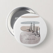 La ilaha illa Allah Arabic Calligraphy – Minimal Ronde Button 7,6 Cm (Voorkant /achterkant)