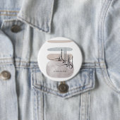 La ilaha illa Allah Arabic Calligraphy – Minimal Ronde Button 7,6 Cm (In situ)