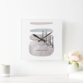 La ilaha illa Allah Arabic Calligraphy – Minimal Vierkante Klok (Huis)