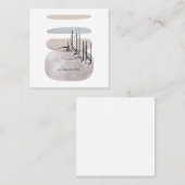 La ilaha illa Allah Arabic Calligraphy – Minimal Vierkante Visitekaartje (Voorkant / Achterkant)