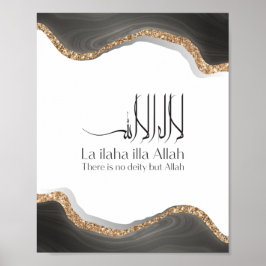 La ilaha illa-ALLAH Shahada Modern arabische calli Poster
