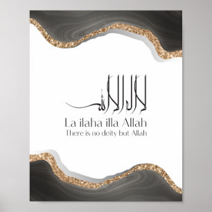 La ilaha illa-ALLAH Shahada Modern arabische calli Poster