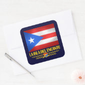 La Isla del Encanto Vierkante Sticker (Envelop)