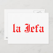 La jefa briefkaart (Voorkant / Achterkant)