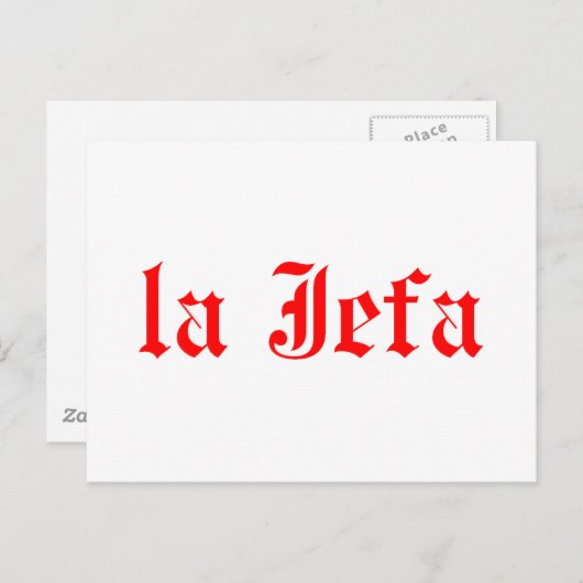 La jefa briefkaart (Voorkant / Achterkant)