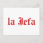 La jefa briefkaart (Voorkant)