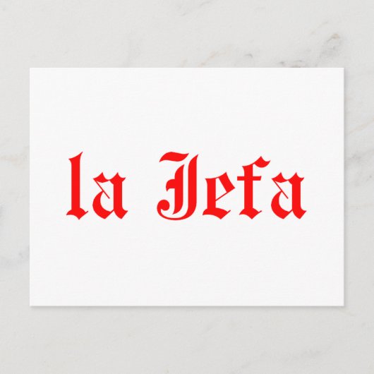La jefa briefkaart (Voorkant)