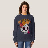 La jefa dio de los muertos suikerschedel trui (Voorkant volledig)