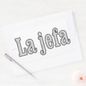 La jefa is de baas rechthoekige sticker (Envelop)