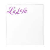 La jefa notitieblok (Voorkant)