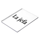 La jefa notitieboek (Linkerzijde)