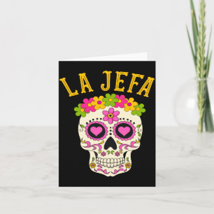 La Jefa Sugar Skull Dia De Los Muertos Kostuum Kaart