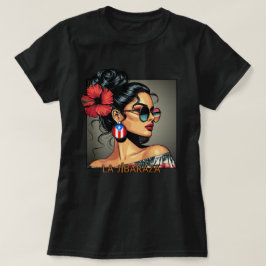 La Jibaraza 12 – Puerto Ricaanse Jíbara • Boricua T-shirt