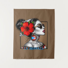 La Jíbaraza 13 – Puerto Rican Jíbara Art • Boricua Wandkleed