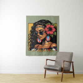 La Jíbaraza 1 – Puerto Ricaanse Jíbara Kunst • Bor Wandkleed