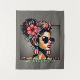 La Jíbaraza 3 – Puerto Ricaanse Jíbara Kunst • Bor Wandkleed