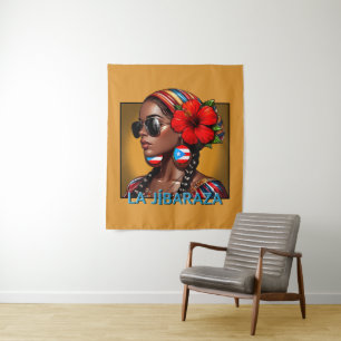La Jíbaraza 4 – Puerto Ricaanse Jíbara Kunst • Bor Wandkleed