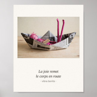 La joie remet le corps en route — Papier Serie Poster