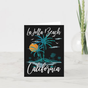 La Jolla Beach California Palm Tree Summer Family Kaart
