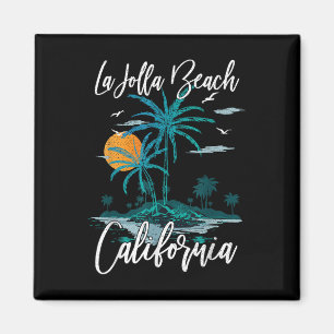 La Jolla Beach California Palm Tree Summer Family Magneet