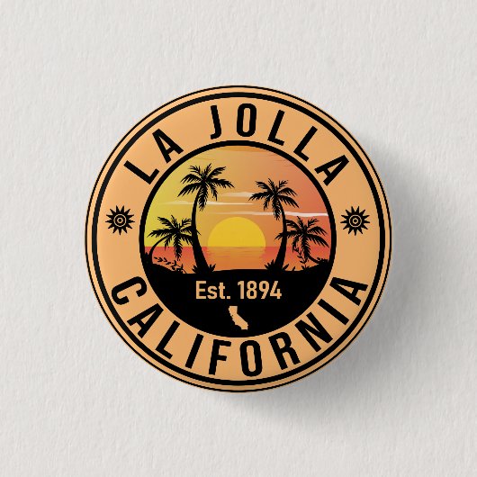 La Jolla Beach Cove - San Diego California Ronde Button 3,2 Cm (Voorkant)