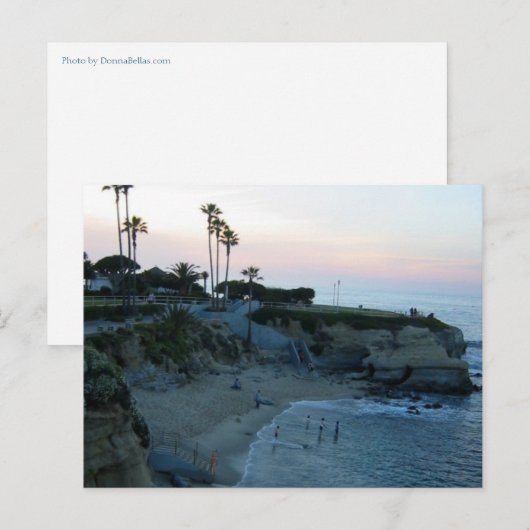 La Jolla Beach Sunset Custom California Briefkaart (Voorkant / Achterkant)