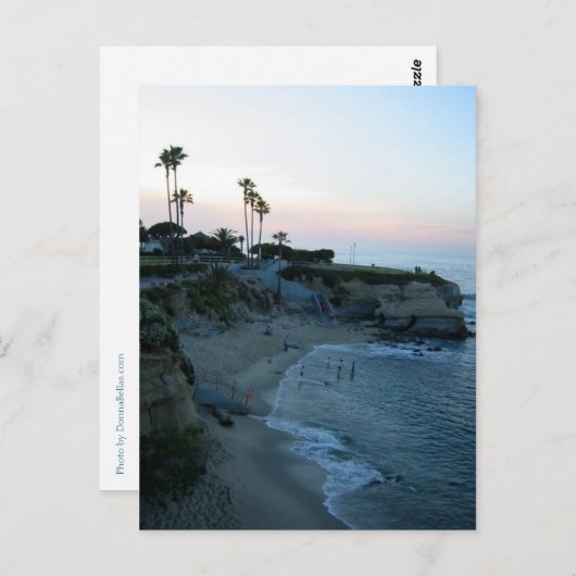 La Jolla Beach Sunset Custom California Briefkaart (Voorkant / Achterkant)