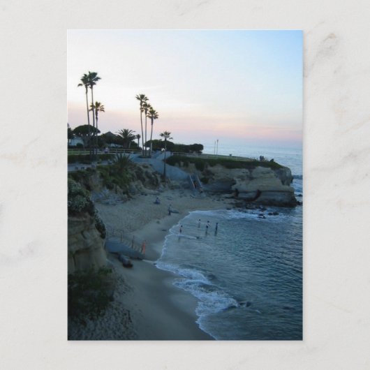 La Jolla Beach Sunset Custom California Briefkaart (Voorkant)