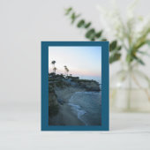 La Jolla Beach Sunset Custom California Briefkaart (Staand voorkant)