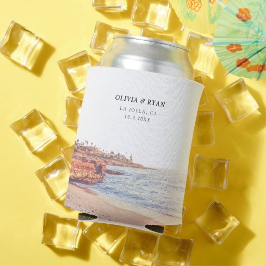 La Jolla Bruiloft Favor Custom Blikjeskoeler (Insitu Zomer)