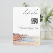 La Jolla Bruiloft Moderne Details QR Code Informatiekaartje (Staand voorkant)