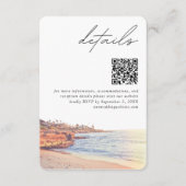 La Jolla Bruiloft Moderne Details QR Code Informatiekaartje (Voorkant)