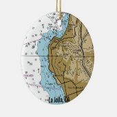 La Jolla CA Chart Keramisch Ornament (Rechts)