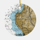 La Jolla CA Chart Keramisch Ornament (Voorkant)