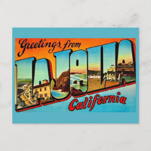 La Jolla CA Vintage Wenskaart Briefkaart