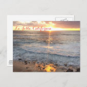 La Jolla, California Beach Sunset Postcard Briefkaart (Voorkant / Achterkant)
