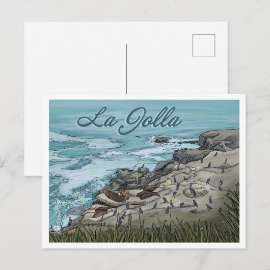 La Jolla California Briefkaart (Voorkant / Achterkant)