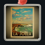 La Jolla California Ornament Vintage Travel<br><div class="desc">Een coole  La Jolla-versiering met een kustzee-uitzicht.</div>