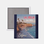 La Jolla California  Palm Trees Souvenirs Magneet (Voorkant / Achterkant)