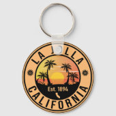 La Jolla California  Palm Trees Souvenirs Sleutelhanger (Achterkant)