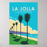 La Jolla California Reis Kunst Vintage
