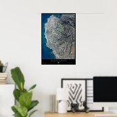 La Jolla, California Satelliet poster print map (Thuiskantoor)