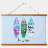 La Jolla California Surfboards Hangend Wandkleed (Voorkant)