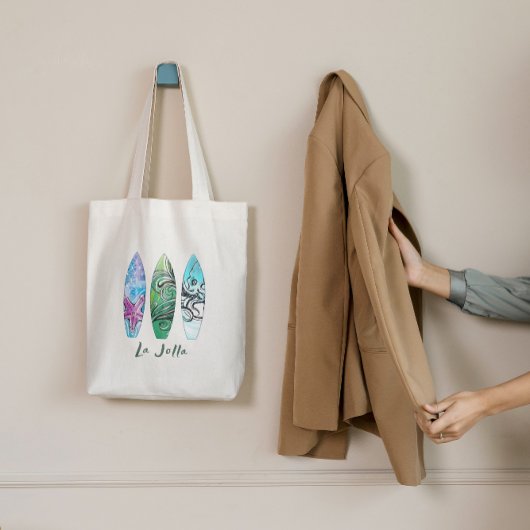 La Jolla California Surfboards Tote Bag